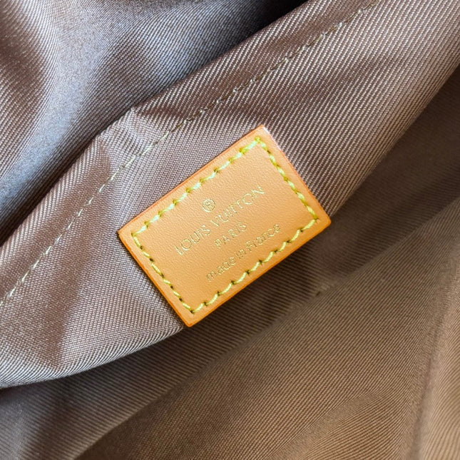 TROCADERO BAG 20 IN BROWN MIX ORANGE MONOGRAM ECLIPSE CANVAS