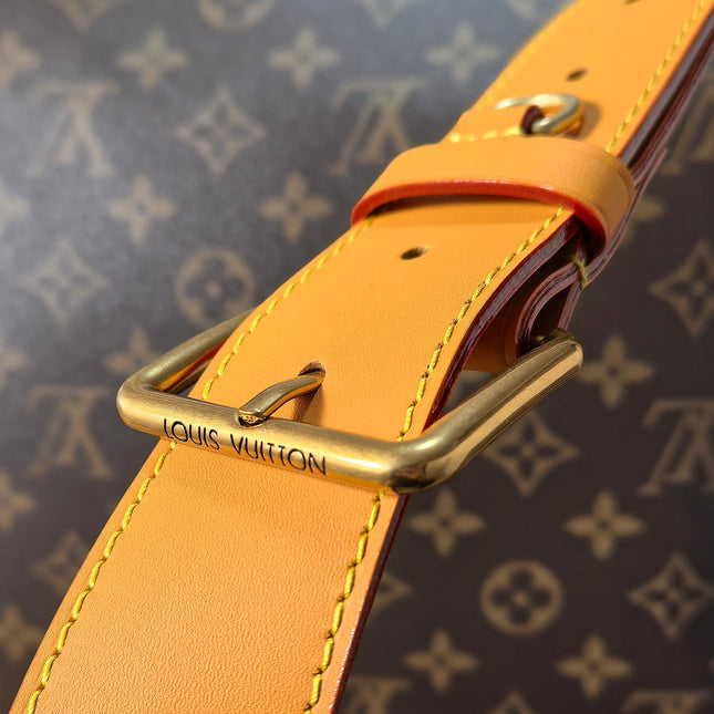 LV 25S SATCHEL BAG 35 IN BROWN CANVAS MONOGRAM GOLD HARDWARE