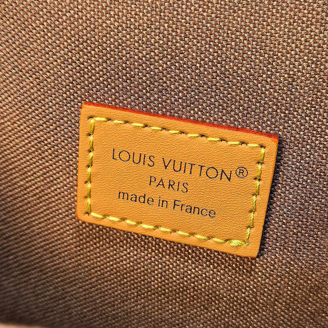LV 25S MINI STEAMER 18 IN DARK BROWN CANVAS MONOGRAM GOLD HARDWARE