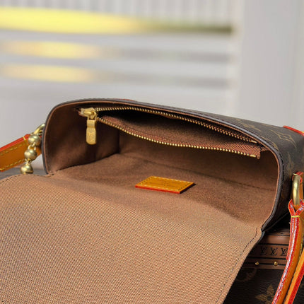 LV 25S MINI STEAMER 18 IN DARK BROWN CANVAS MONOGRAM GOLD HARDWARE