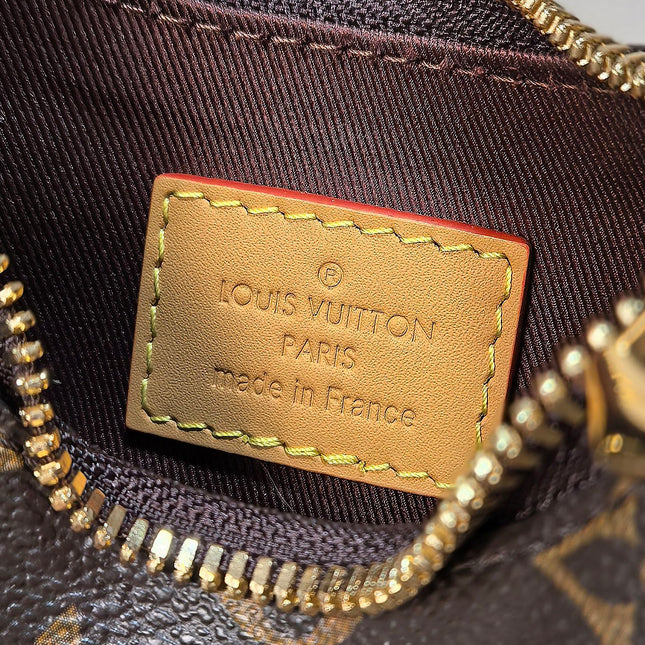 LV 25S BOULOGNE 20 IN DARK BROWN MONOGRAM CANVAS GOLD HARDWARE
