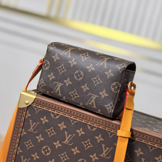 LV 25S MINI STEAMER 18 IN DARK BROWN CANVAS MONOGRAM GOLD HARDWARE