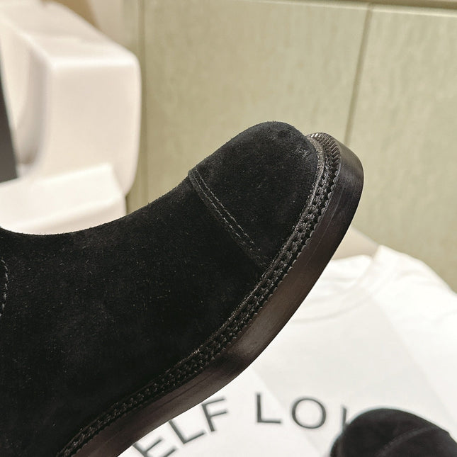 CC HIGH BOOTS BLACK SUEDE CALFSKIN