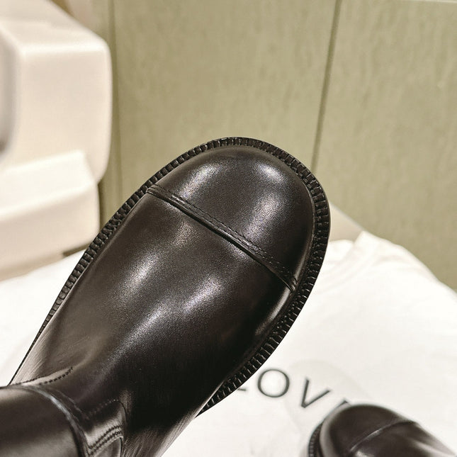 CC SHORT BOOTS BROWN CALFSKIN