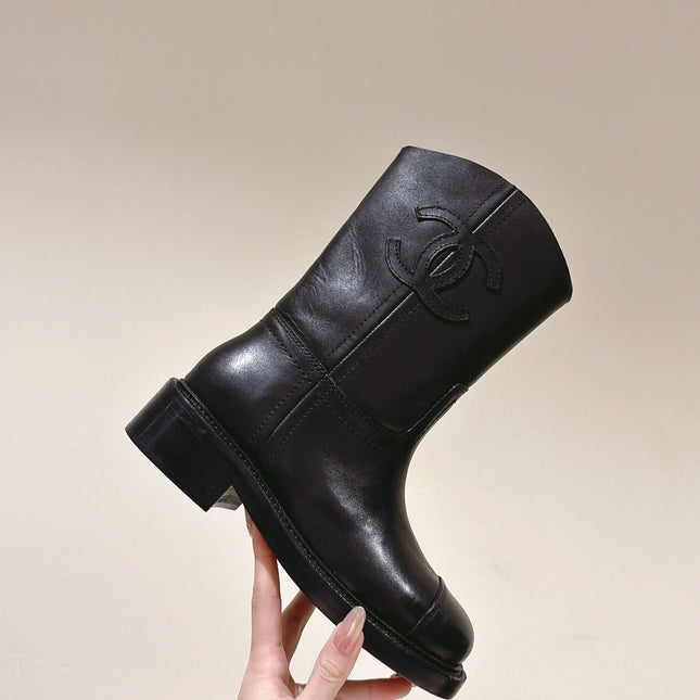 CC SHORT BOOTS BROWN CALFSKIN