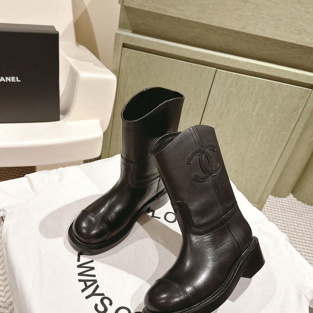 CC SHORT BOOTS BROWN CALFSKIN