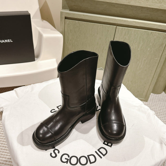 CC SHORT BOOTS BROWN CALFSKIN