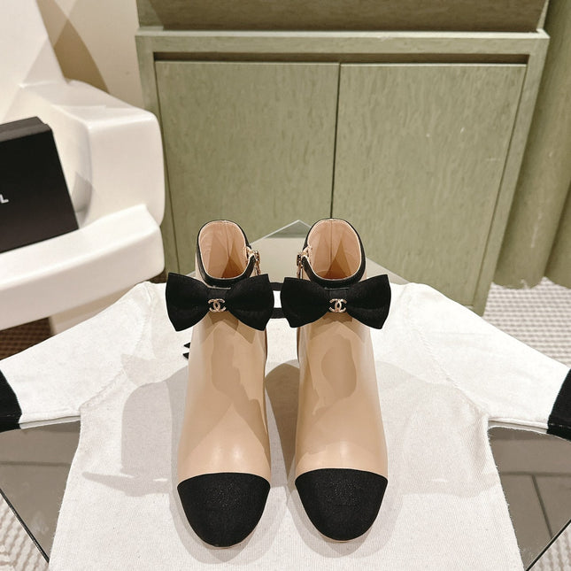 CC SHORT BOOST BEIGE CREAM PURE LAMBSKIN