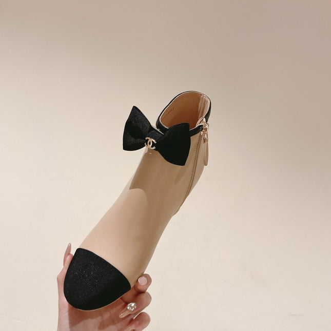 CC SHORT BOOST BEIGE CREAM PURE LAMBSKIN