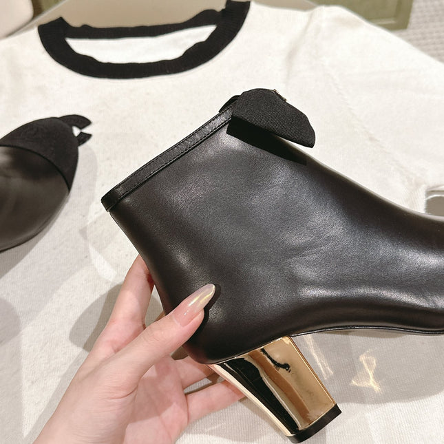 CC SHORT BOOST BLACK PURE LAMBSKIN