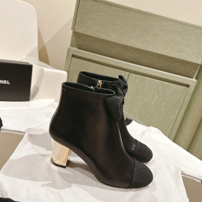 CC SHORT BOOST BLACK PURE LAMBSKIN