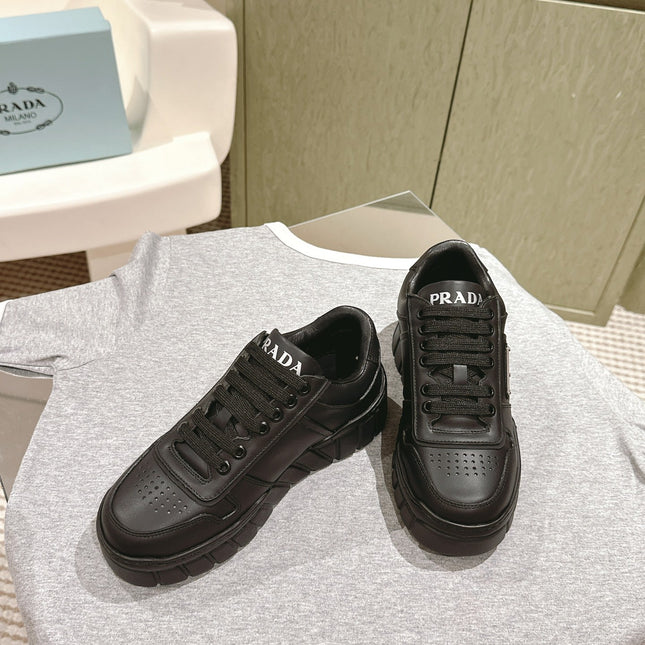 PRA FLATFORM SNEAKERS BLACK CALFSKIN