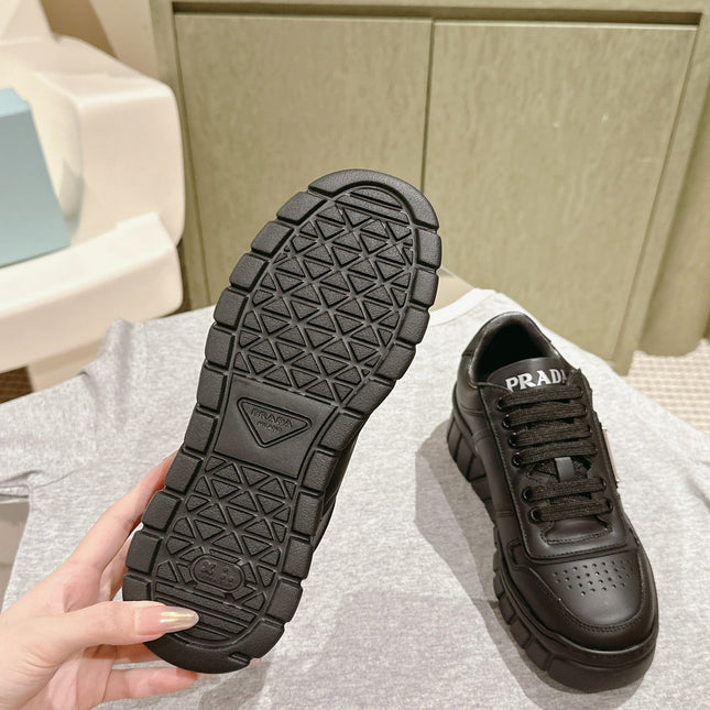 PRA FLATFORM SNEAKERS BLACK CALFSKIN