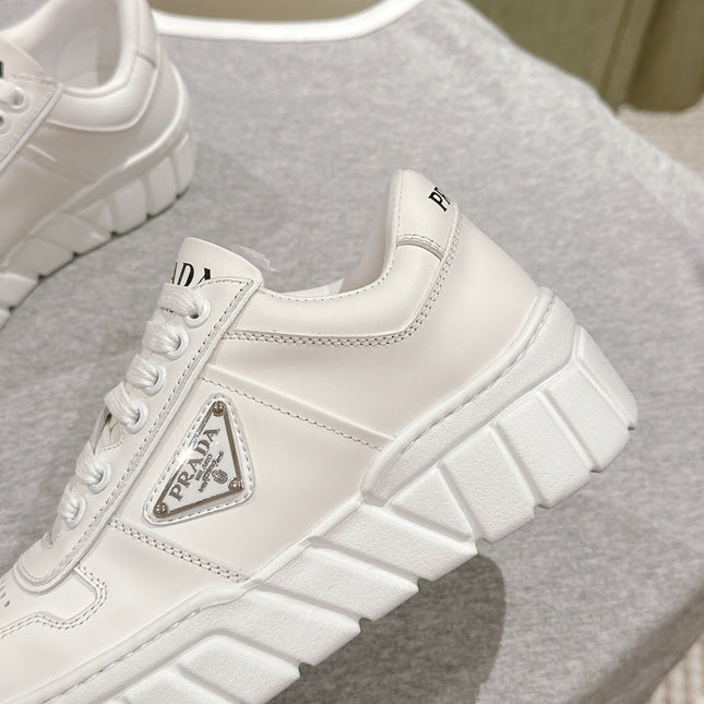 PRA FLATFORM SNEAKERS WHITE CALFSKIN
