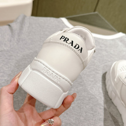 PRA FLATFORM SNEAKERS WHITE CALFSKIN