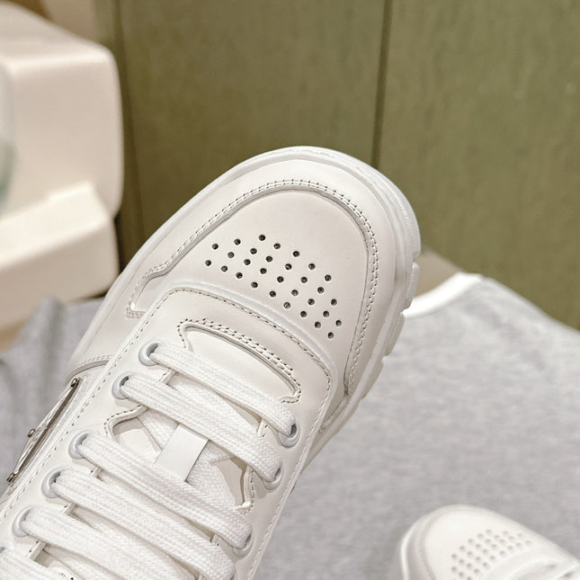 PRA FLATFORM SNEAKERS WHITE CALFSKIN