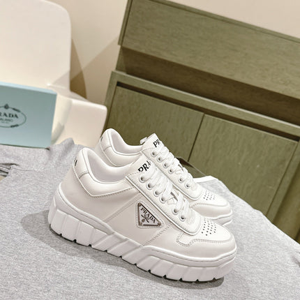 PRA FLATFORM SNEAKERS WHITE CALFSKIN