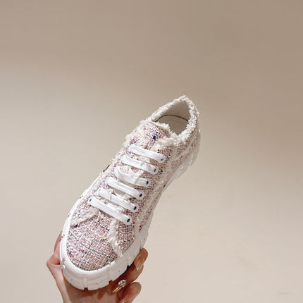 PRA DOUBLE WHEEL RE-NYLON GABARDINE SNEAKERS ALMOND FABRIC
