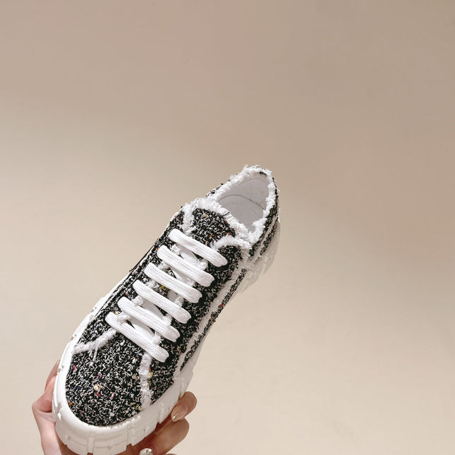 PRA DOUBLE WHEEL RE-NYLON GABARDINE SNEAKERS BLACK FABRIC