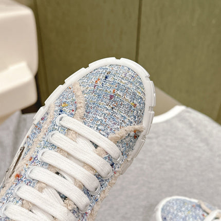 PRA DOUBLE WHEEL RE-NYLON GABARDINE SNEAKERS SKY FABRIC