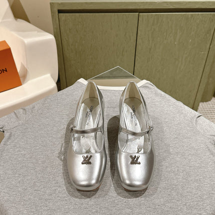 SWING HIGH MARY JANE 55 MM IN SILVER PATENT CALFSKIN