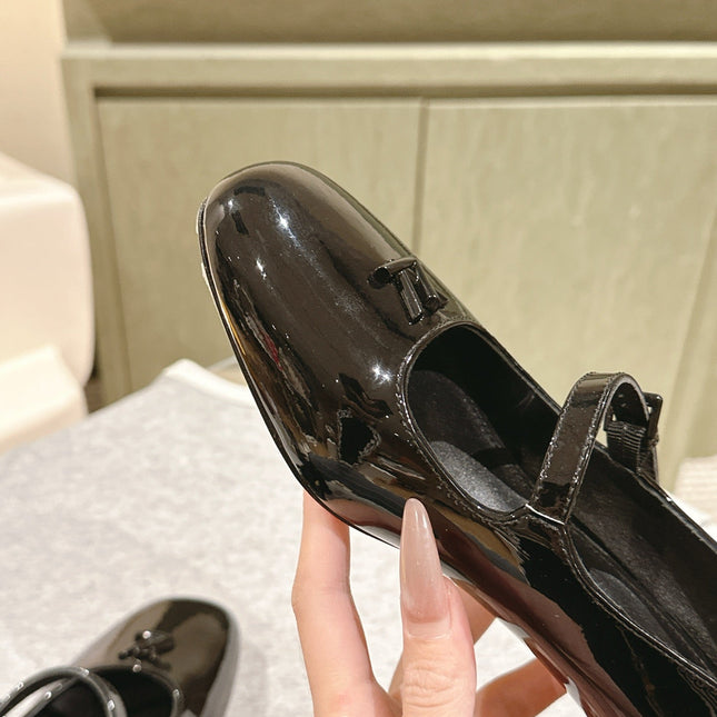 SWING HIGH MARY JANE 55 MM IN BLACK PATENT CALFSKIN