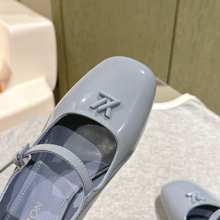 SWING HIGH MARY JANE 55 MM IN ICE BLUE PATENT CALFSKIN