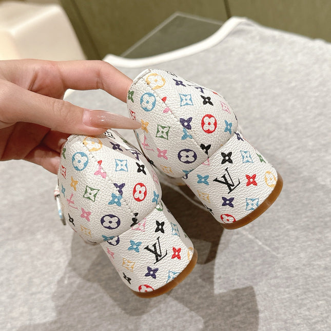 SWING HIGH MARY JANE 55 MM IN WHITE MONOGRAM CALFSKIN