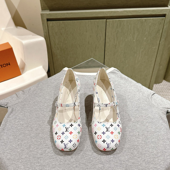 SWING HIGH MARY JANE 55 MM IN WHITE MONOGRAM CALFSKIN