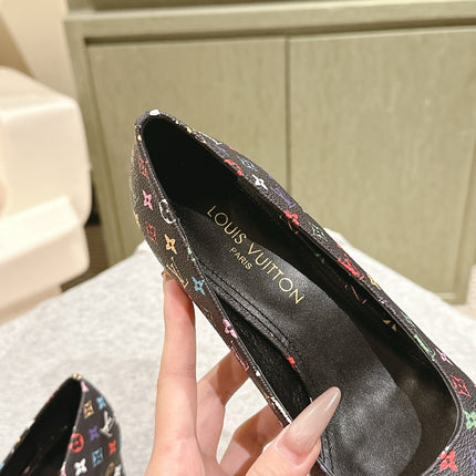 SWING HIGH PUMP 55 MM IN BLACK MONOGRAM CALFSKIN