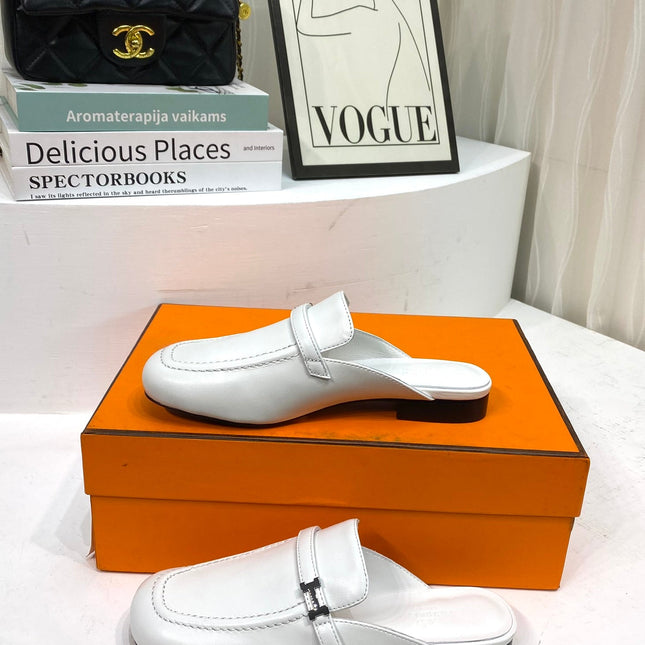 IENA MULE WHITE CALFSKIN