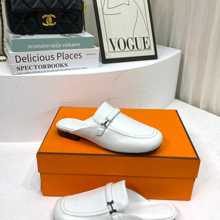 IENA MULE WHITE CALFSKIN