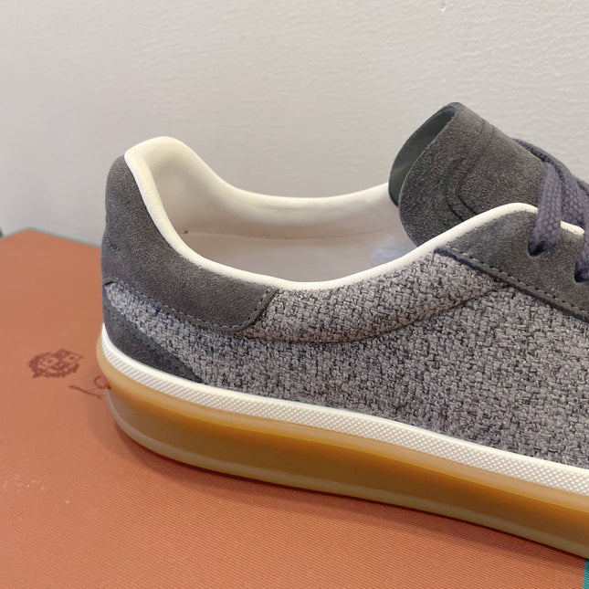 SNEAKERS IN DARK GREY SUEDE WITH CANVAS