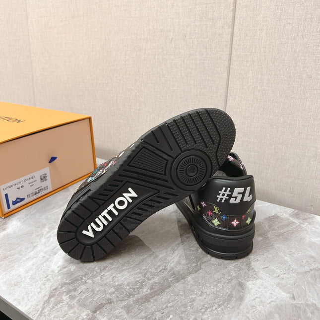 TRAINER SNEAKER IN BLACK MIX COLORFUL CALFSKIN