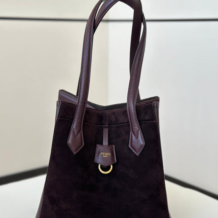 ORIGAMI MEDIUM 27 IN WINE RED LAMBSKIN AND SUEDE
