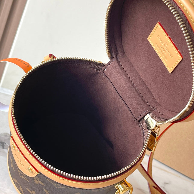 NANO CANNES 14 IN BROWN MONOGRAM CANVAS AND LEATHER TRIM