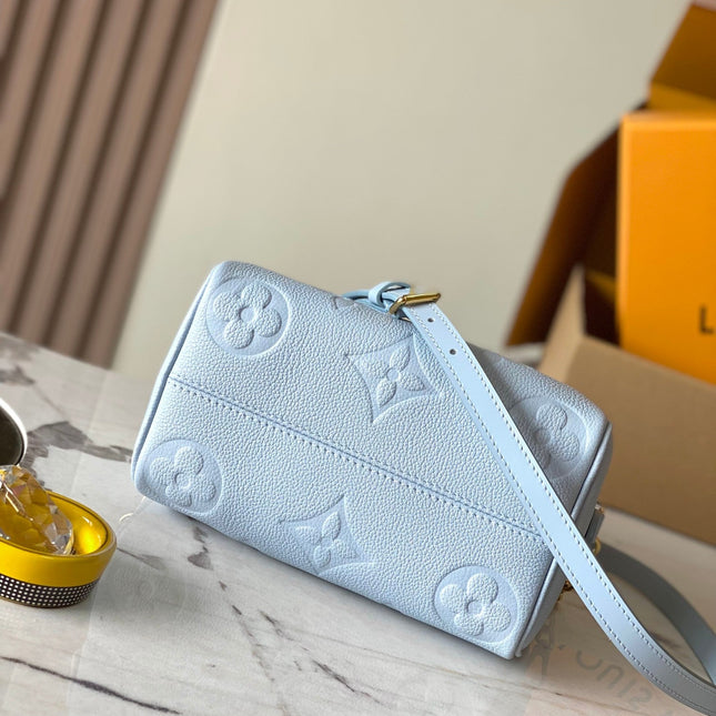 SPEEDY BANDOULIÈRE 20 IN BLUE HOUR MONOGRAM EMPREINTE LEATHER