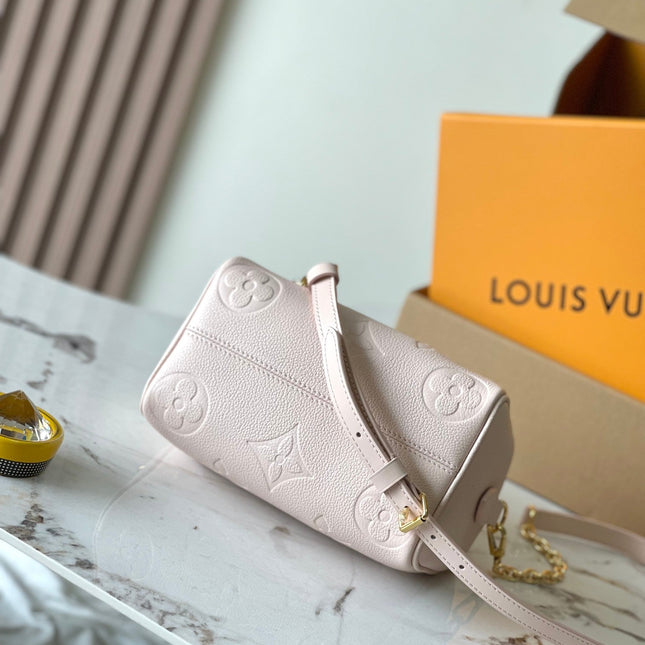SPEEDY BANDOULIÈRE 20 IN LIGHT PINK MONOGRAM EMPREINTE LEATHER