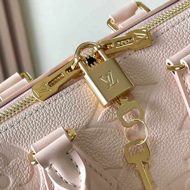 SPEEDY BANDOULIÈRE 20 IN LIGHT PINK MONOGRAM EMPREINTE LEATHER