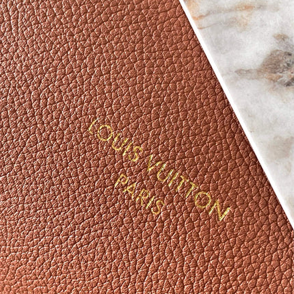 LOW KEY CABAS 47 IN SASSY SALMON GRAINED CALFSKIN GOLD BUCKLE