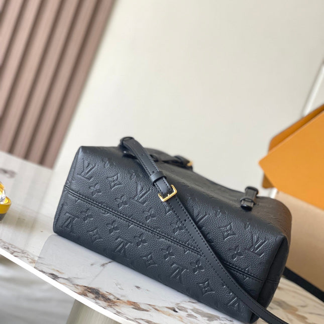 BABYLONE TOTE 31 IN BLACK MONOGRAM EMPREINTE LEATHER