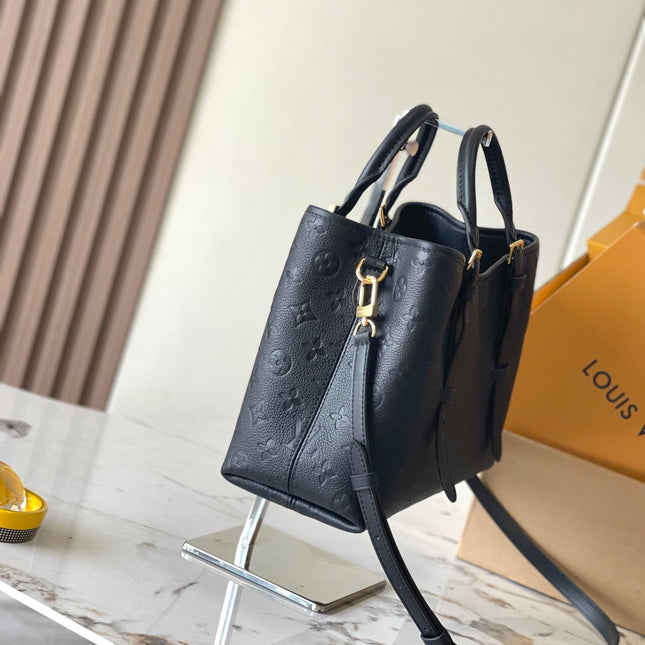 BABYLONE TOTE 31 IN BLACK MONOGRAM EMPREINTE LEATHER