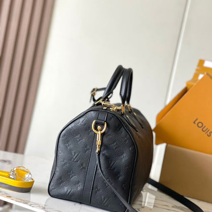 SPEEDY SOFT 30 IN BLACK MONOGRAM EMPREINTE LEATHER