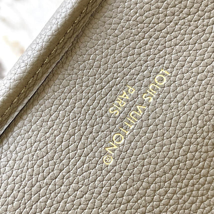 NEVERFULL BANDOULIÈRE INSIDE OUT BB 24 IN BROWN MONOGRAM CANVAS AND GRAY CALFSKIN