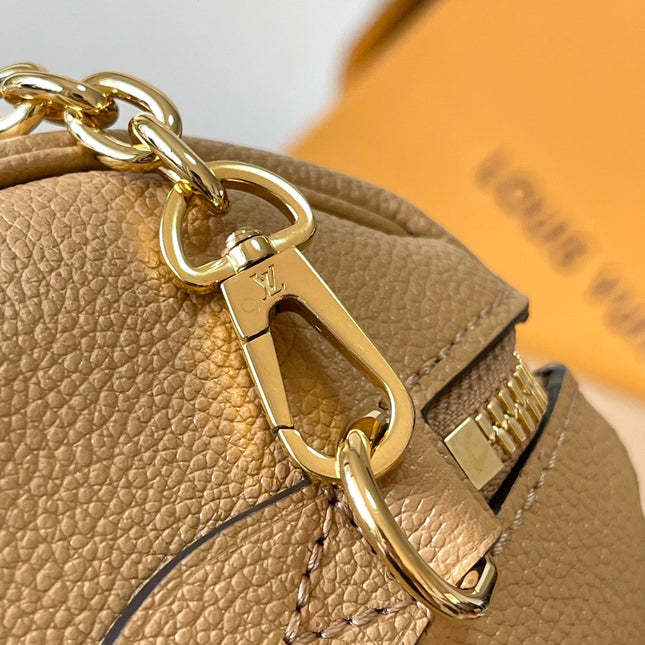SPEEDY BANDOULIÈRE 20 IN MILK TEA MONOGRAM EMPREINTE LEATHER