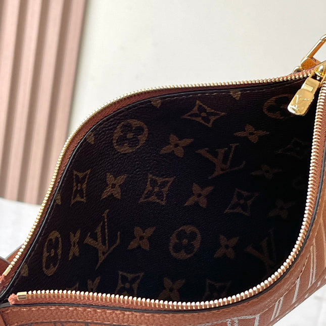 NEVERFULL INSIDE OUT MM 31 IN BROWN MONOGRAM CANVAS AND CALFSKIN TRIM