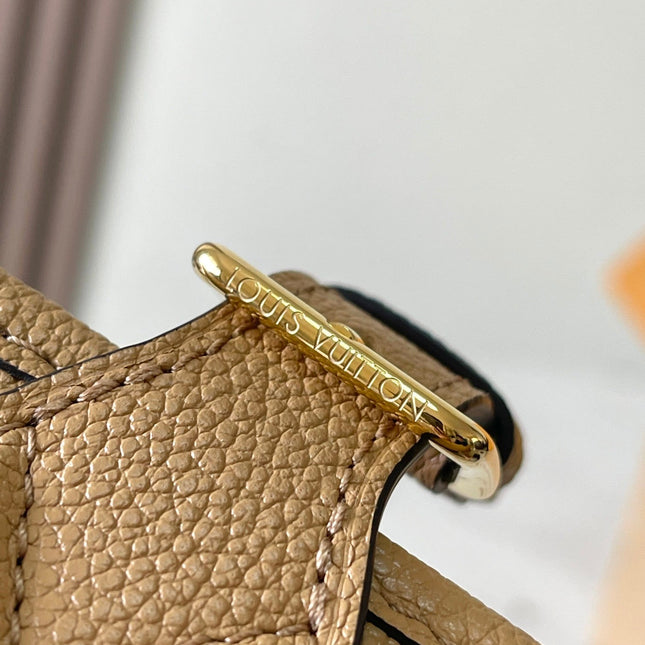 DIANE 23 IN WARM TAN BROWN EMBOSSED GRAINED CALFSKIN