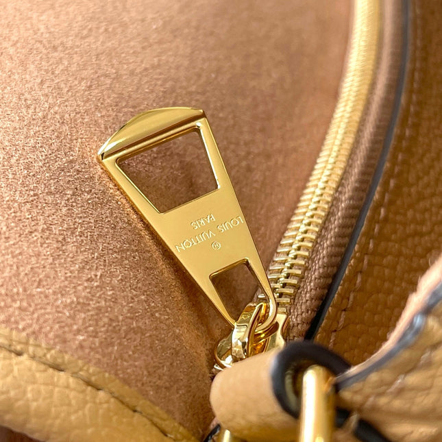 DIANE 23 IN WARM TAN BROWN EMBOSSED GRAINED CALFSKIN