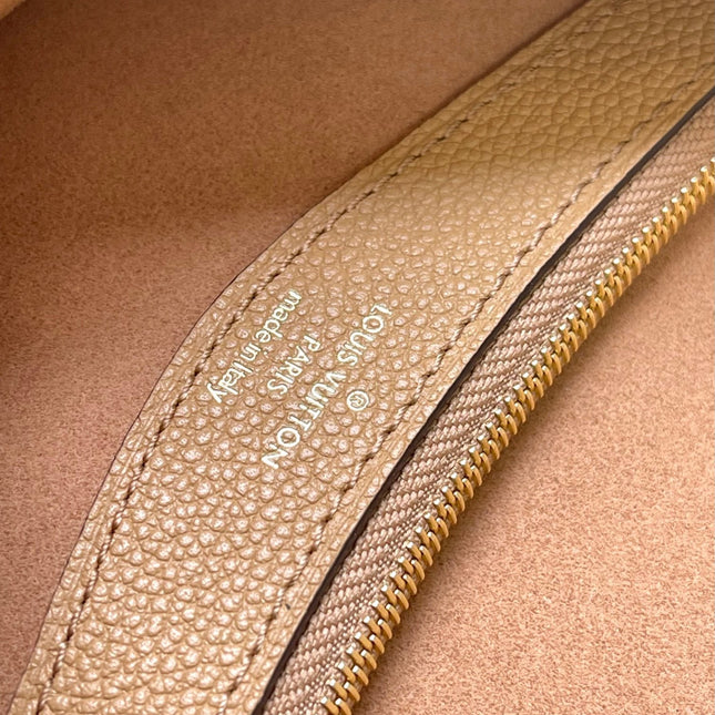 DIANE 23 IN WARM TAN BROWN EMBOSSED GRAINED CALFSKIN