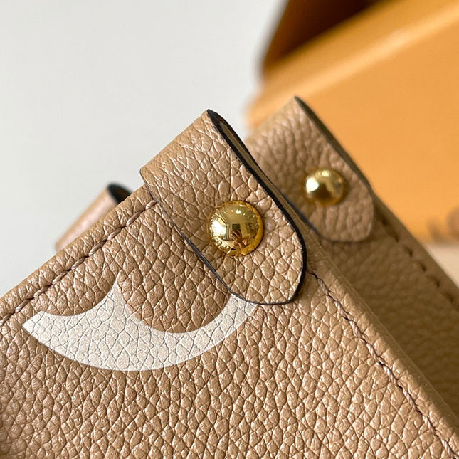 ONTHEGO PM 25 IN MILK TEA MONOGRAM IMPREINTE LEATHER